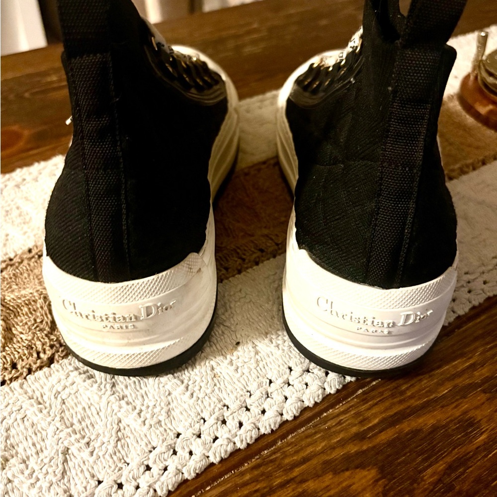 Dior Black and White High-Top Sneakers